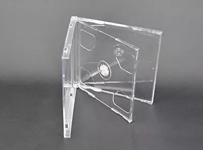 1 X Double CD Jewel Case Complete With Clear Trays 10.4mm Spine Premium Quality • £2.99