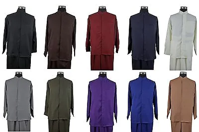 Men's Luxurious Mandarin Collar (banded Collar) Walking Suit 2-Piece Set #28266 • $49.95