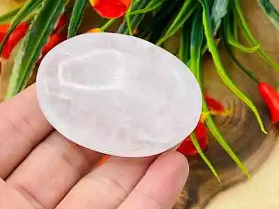 Clear Quartz Palm Stone Pocket Oval Crystal Worry Soap Healing Gemstones 2  • $13.50