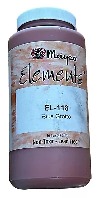 Mayco Elements Glaze EL-118 Blue Grotto - Non-Toxic - 16 Oz For Pottery • $24.90