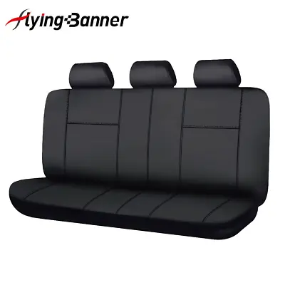 Universal Auto Car Seat Rear Bench Cover Faux Leather Split 40/60 50/50 Black • $34.99