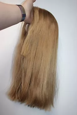 $650 • Buy Lace Front Golden Blonde Human Hair Wig Mono Top Size Large Cap Sheitel Straight