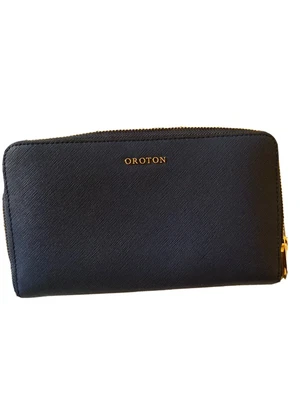 $50 • Buy OROTON Saffiano Blue Leather Wallet New No Tags