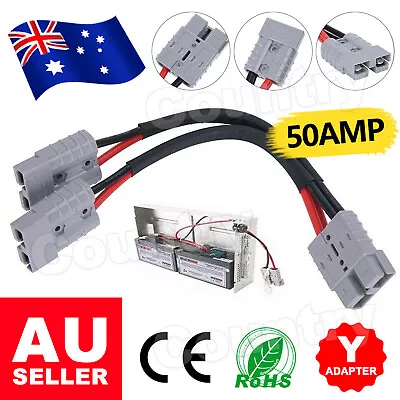 $13.95 • Buy 50 Amp Genuine Anderson Plug Connector Double Y Adaptor 6mm Automotive Cable New