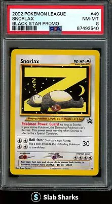 2002 Pokemon League Snorlax Back Star Promo #49 Psa 8 (540) • $19.75