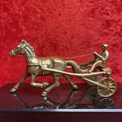 ✨Storage Find✨ Vintage Brass Horse & Carriage Figurine Paperweight • $2.50