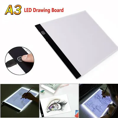 A3 LED Drawing Tracing Board Light Box Tattoo Art Stencil UltraThin Lightbox Pad • £13.79