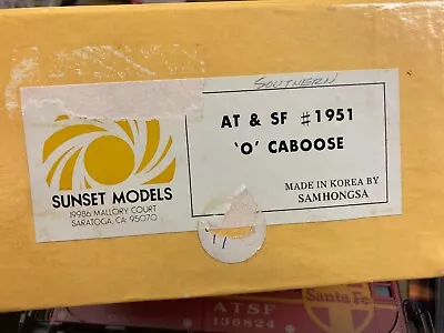 SUNSET MODELS O SCALE BRASS 1951 CABOOSE  AT&SF SANTA FE  Painted • $209.99