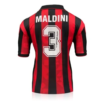 Paolo Maldini Signed 1994 AC Milan Home Football Shirt • £234.99