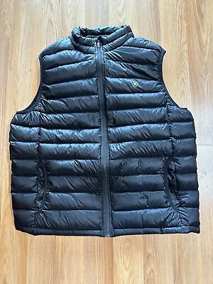 Ariat Ideal Down Puffer Vest Mens XL Black Lightweight Duck Packable Jacket • $50.99