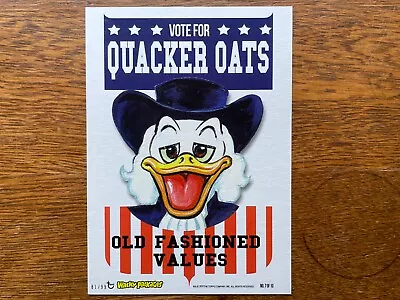 Very Rare 2015 Topps Wacky Packages Parody Art Print Postcard Quacker Oats 7 #81 • $8