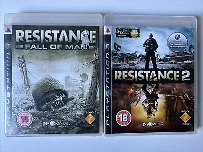 Resistance Bundle - Fall Of Man & 2 PlayStation 3 PS3 VGC R2 W/Manual FREE POST • $40