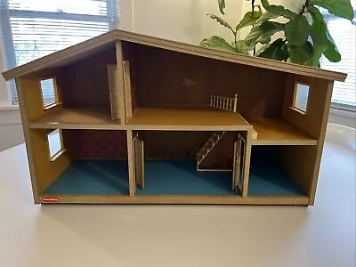 Vintage Lundby Sweden 1970s Doll House Red Roof 1:16 3/4 Scale 2 Story • $149.99