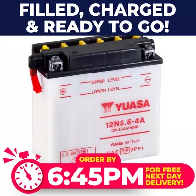 Genuine Yuasa 12N5.5-4A High Power Bike Motorbike Motorcycle Battery 12N5.54A • £35.47