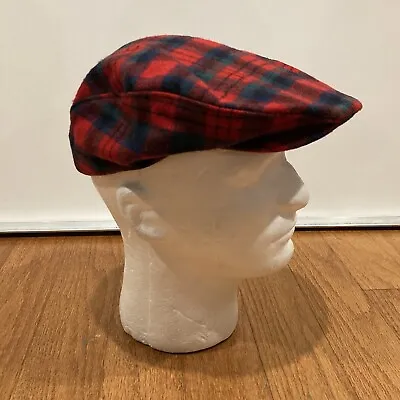 VTG Pendleton Virgin Wool Plaid Newsboy Cap Cabbie Driving Gatsby Golf Hat Large • $19.99