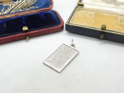 £15 • Buy Sterling Silver Sagittarius The Archer Ingot Pendant Vintage C1990