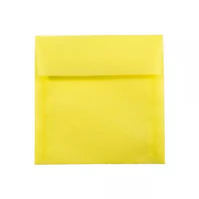 JAM Paper 6 X 6 Square Translucent Vellum Invitation Envelopes Primary Yellow • $30.99