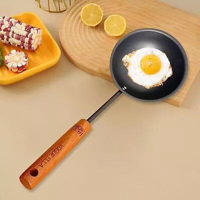 Fried Egg Pan With Wood Handle Butter Melting Pot For Rvs Induction Cooker • $37.30