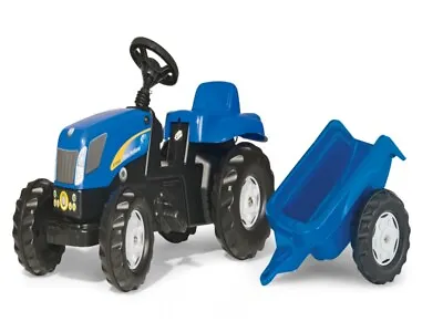 £109.99 • Buy Rolly New Holland T7040 Tractor & Trailer Ride On Outdoor Garden Childrens Toy