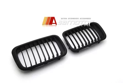 Matte Black Front Kidney Grilles Set Fits 1991-96 BMW E36 Pre-LCI 3-Series & M3 • $26.39