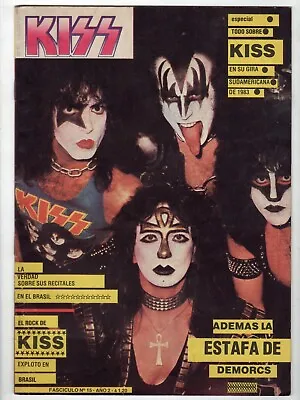 Kiss Photo Cover Argentina Magazine Vinnie Vincent Eric Carr Gene Paul  • $39.99