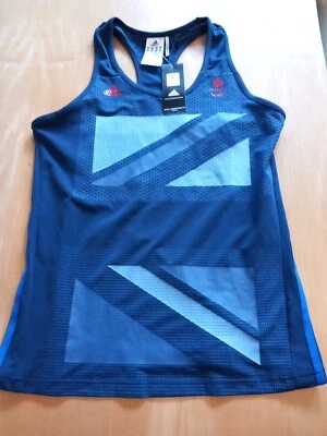 £17 • Buy ADIDAS Sport Blue VEST TEAM GB 14UK 🇬🇧 Union Jack 2012 Olimpics Running Tennis