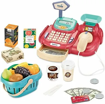 £14.99 • Buy Dkinghome 26PCS Cash Register Till Play Supermarket Toy Set- TATTY BOX
