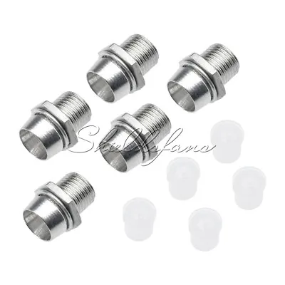 5pcs 5MM Chrome Metal Silver Bezel LED Holder Panel Display Mount Base Rubber • $2.24