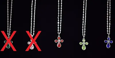 $9.99 • Buy Cross With Birthstone Necklace By AVON ~ Jul~Aug~Sep ~ YOUR CHOICE!