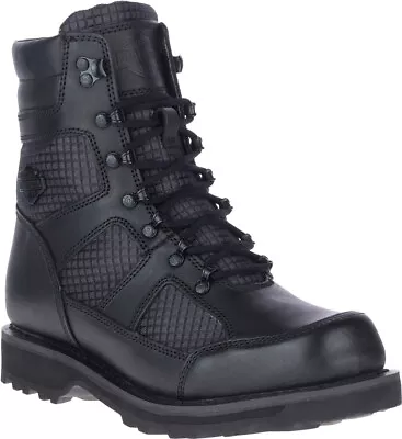 Genuine Harley-davidson Men's Lensfield 7-inch Black Motorcycle Boots D93771 • $99.99