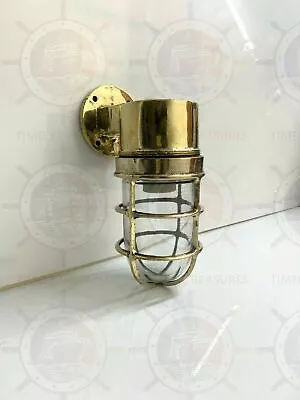 Vintage Nautical Antique Solid Brass Swan Neck Marine Passage Ship Light Fixture • $149.72