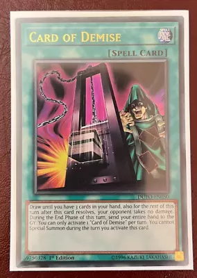 Yugioh | DUPO-EN050 - Card Of Demise - Ultra Rare - 1st Ed • $11