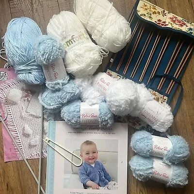 Knitting Bundle 680g Yarn Baby Knitting Book Patterns Knitting Needle Set • £28