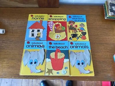 6 Ladybird Books - Series 735 - Talkabout Starting School The Beach Animalsx2 • £19.99