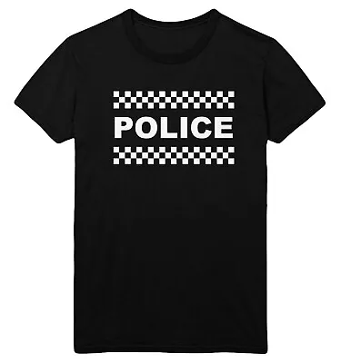 POLICE T Shirt Men Women Kids Fancy Dress Top Costume Up Outfit Idea Tee Ladies • £14.99