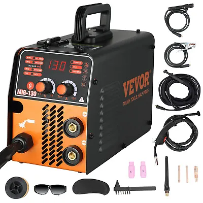 VEVOR MIG Welder Welding Machine 130A Flux Core 3 In 1 MMA/MIG/LIFT TIG Welder • $101.99