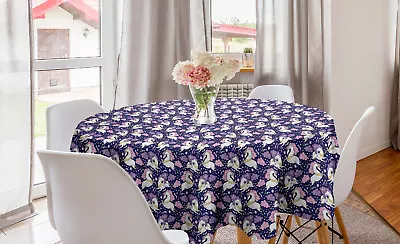 Unicorn Round Tablecloth Galaxy Magic Fantasy Animal • £27.99