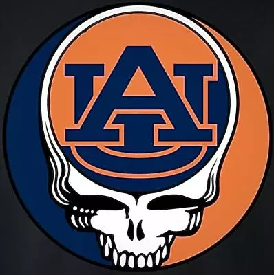 2 Auburn Tigers Grateful Dead Skull 4x4 Waterproof Vinyl Stickers Car Decal • $4