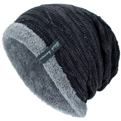 Mens Women Winter Baggy Slouchy Knit Warm Beanie Hat Ski Skull Cap For Gift New • $9.51