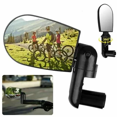 1x 360°Rotate Mountain Bike Bicycle Rear View Mirror Handlebar Safety Rearview • $7.59