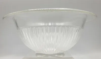 Vintage Federal Glass Co Ribbed Mixing Serving Bowl W/Rolled Edge 7.75  Diameter • $10