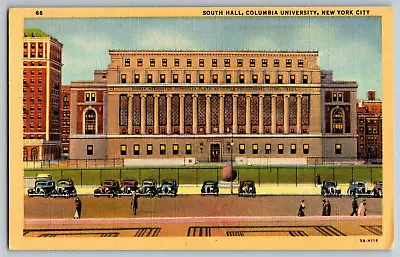 New York - South Hall Columbia University - Vintage Postcard - Unposted • $6.79