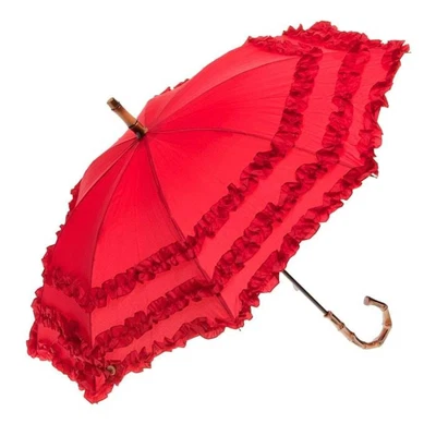 $27.95 • Buy Clifton Fifi Bambina Manual Childrens Kids Frill Red Umbrella
