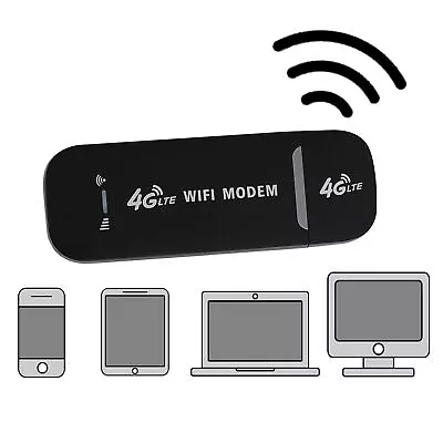 Unlocked USB 4G Dongle LTE WIFI Wireless Router Mobile Broadband Modem Black UK • £22.78