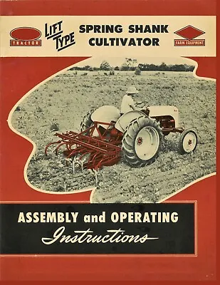 Ford Dearborn 3pt 2 Row Lift Type Spring Shank Cultivator Owner's Manual 8n 9N • $18.50