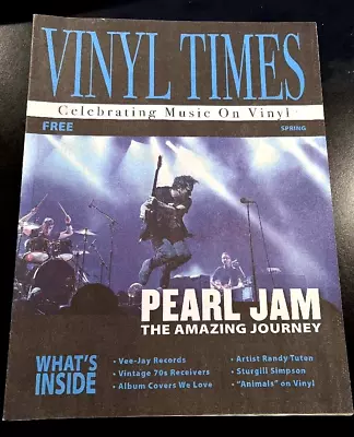 Pearl Jam Vinyl Times 2016 Newsprint Magazine Eddie Vedder Randy Tuten The Doors • $14.50