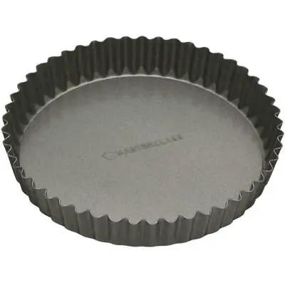 KitchenCraft MasterClass Non-Stick 18cm Loose Base Fluted Quiche Tin Bake Tarts • £12.68