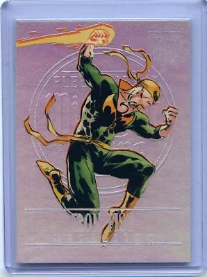 2022 Fleer Ultra Midnight Sons Platinum Medallion Iron Fist /100 • $1