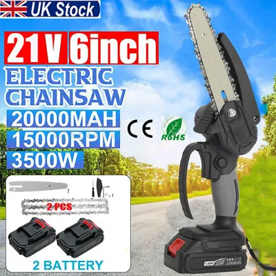 6  Electric Cordless  Wood Cutting Tool With 2 Chains &2  Charger • £21.99