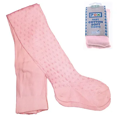 £4 • Buy NB - 24 MTH PEX Baby Girls Pink Tights Cherubs Pattern  High Quality Winter Warm
